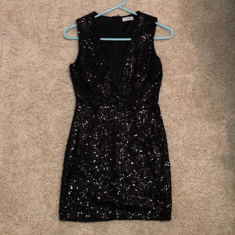 Black Sequin Dress